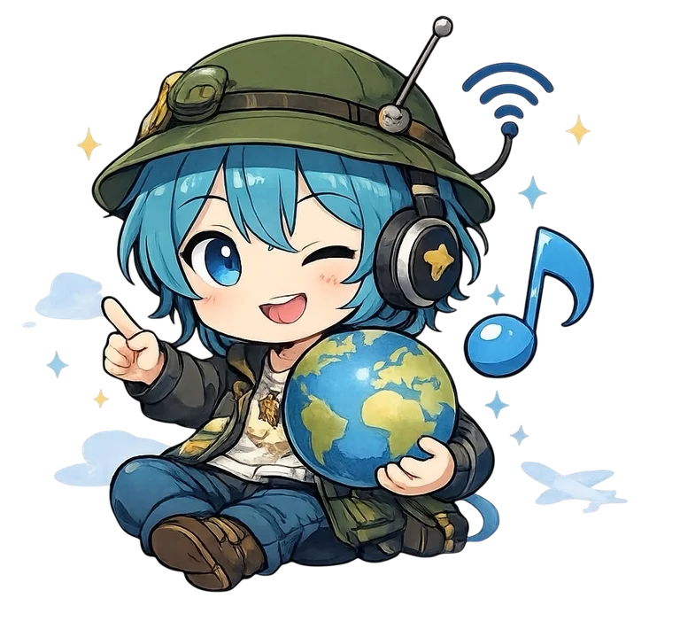 洋楽アンテナ型のキャラクター